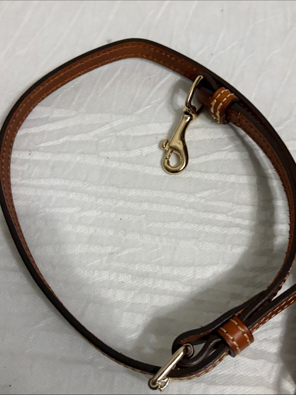 Dooney & Bourke Leather Strap with Gold Hardware - Picture 3 of 3